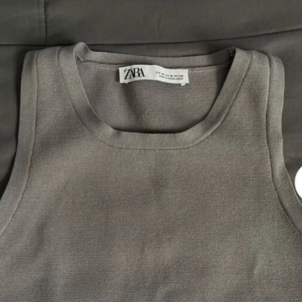 Zara knit tank crop top